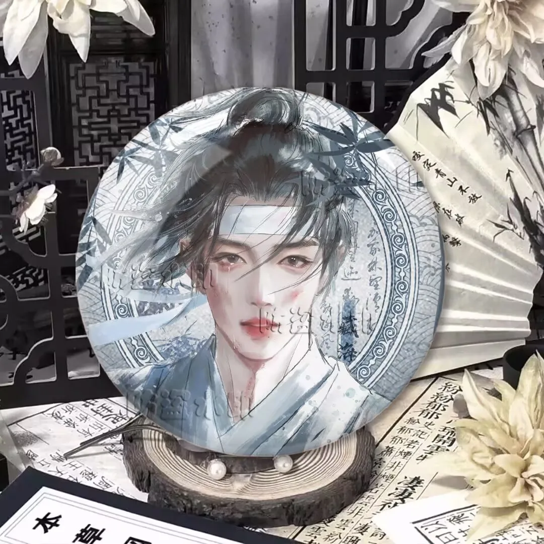 Периферийные устройства «Zang Hai Zhuan» Сяо Чжань, фан-арт, двойная вспышка, светоотражающий лазерный значок, подвеска в долине, брошь