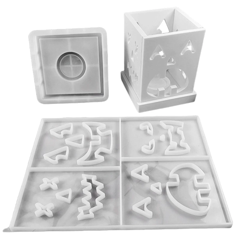 Silicone Molds Halloween Candlestick Molds Ornament Molds Plaster Moulds Projection Wall Decorations Holder Molds