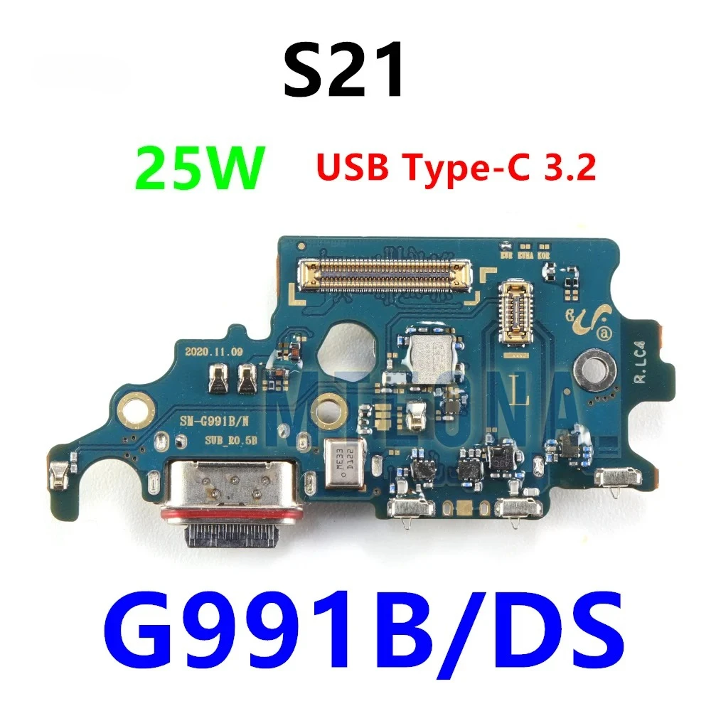 USB Type-C Charger Dock Connector Board 25W Fast Charging Port Flex Cable For Samsung Galaxy S21 5G SM-G991B G991U G991N