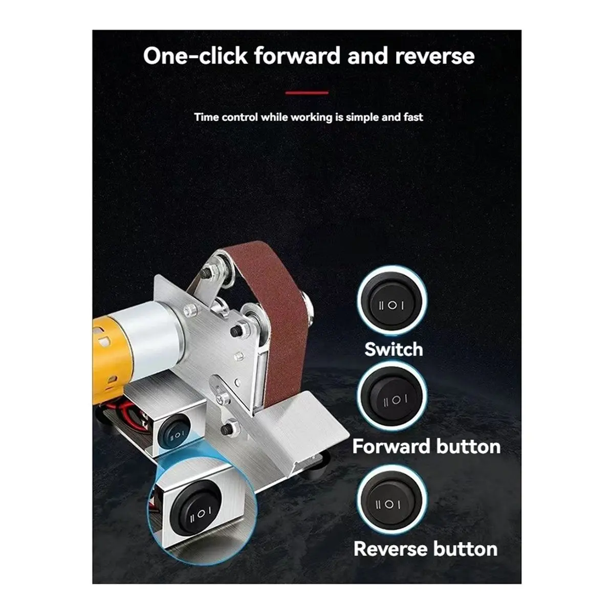 

【Скидка 37%】Мини-ленточный шлифовальный станок с шлифовальной лентой, заточка шлифовальной электрической шлифовальной машины, полировальный станок «сделай сам», вилка стандарта США