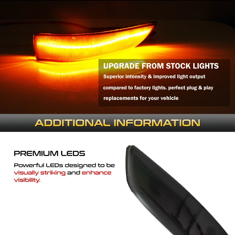 2pc Dynamic Sequential Blink/Flow LED Side Mirror Turn Signal Light Assembly For 2008-2013 Honda Accord CP1/CP2/CP3,For Acura RL - Image 5