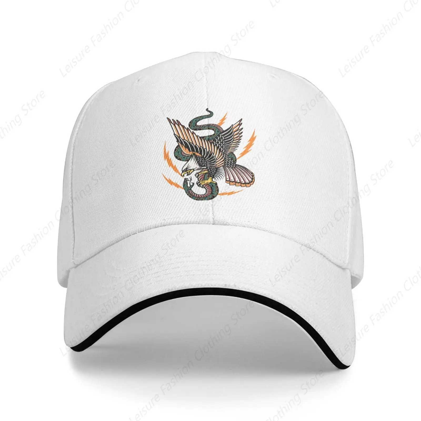 Eagle Vs Python Sandwich Hat Baseball Cap Men Women Adult Dad Trucker Hats Adjustable Daily Leisure Caps