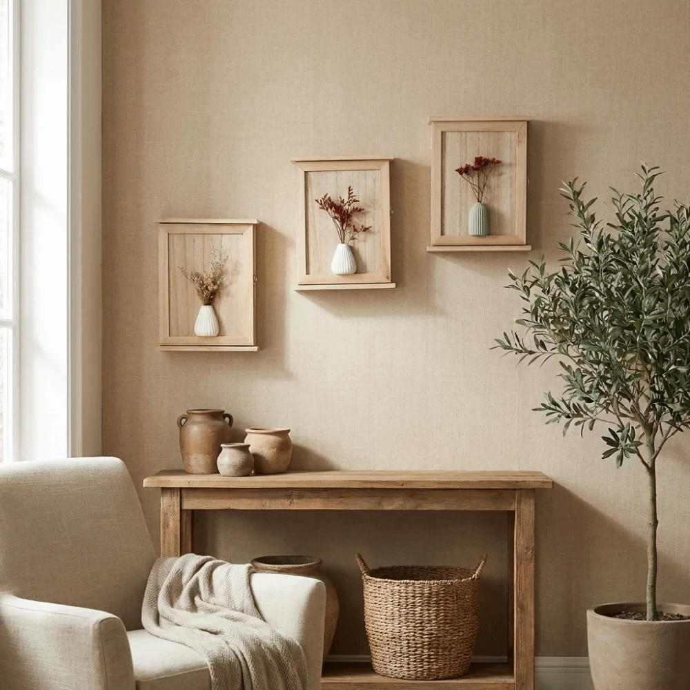 

Деревянный настенный органайзер для ключей в деревенском стиле, квадратный шкафчик-ключница, декоративный винтажный ящик для хранения в прихожей, подставка для фигурок