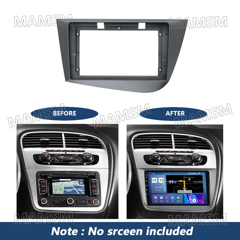 9 inch 2 Din Radio Frame For Seat Leon Mk2 2005-2012  Car Player DVD Dashboard Audio Panel Mount Installation Fascia Frame