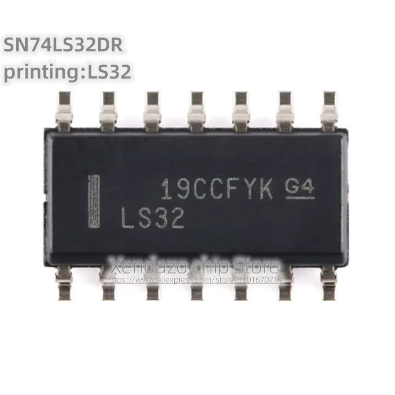 10pcs/lot SN74LS32DR printing LS32 SOP-14 package Original genuine Four channel 2-input positive and AND gate logic chip