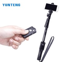 Original Yunteng 1288 Selfie Sticks Handheld Monopod + Phone Holder Bluetooth Shutter for iPhone Xiaomi Smart phone GoPro Camera