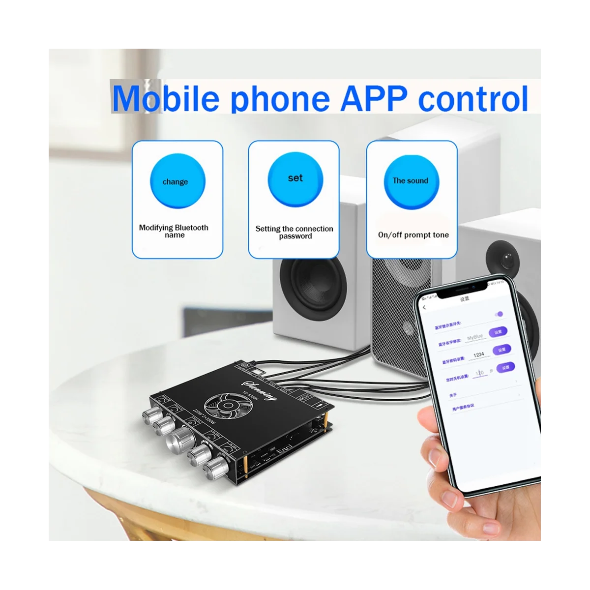 TPA3255 модуль сабвуфера с высоким басом, 2,1 каналов, Плата усилителя Bluetooth, модуль 220Wx2 + 350 Вт, Плата усилителя звука