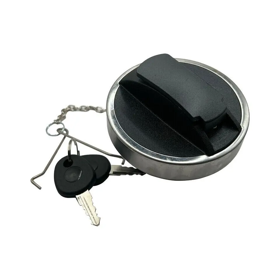 

Black 60mm Truck Fuel Tank Locking Cap With 2 Keys And Chain For DAF MAN VOLVO SCANIA Trucks