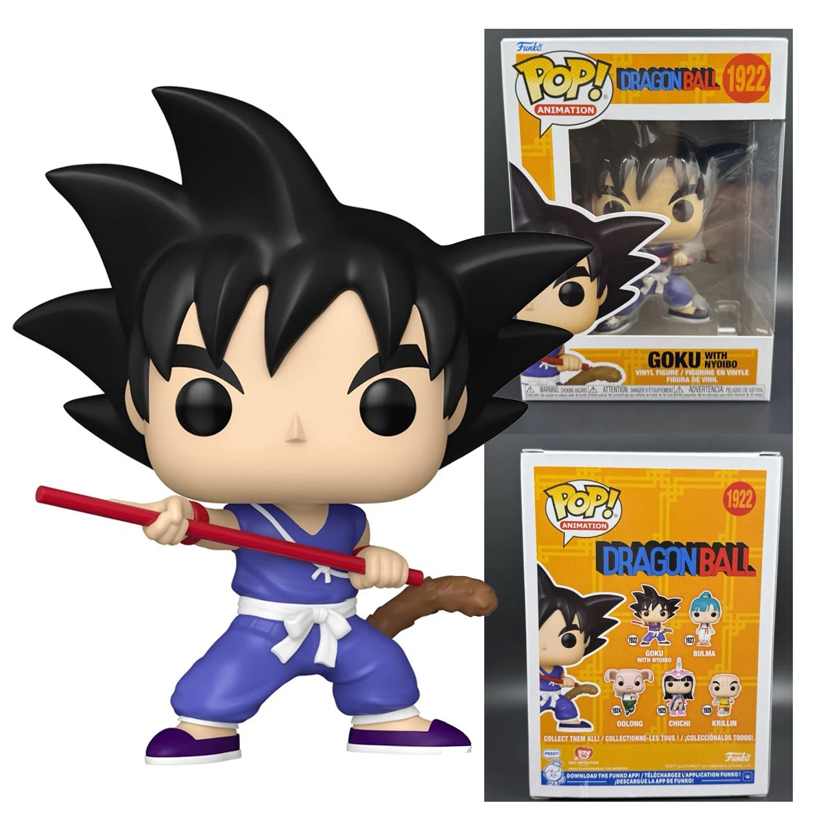 Original Funko Pop! Animation: Dragon Ball Goku with Nyoibou (Glow) Collectable Vinyl (Exc) Figure Gift Anime Fans Model Figure