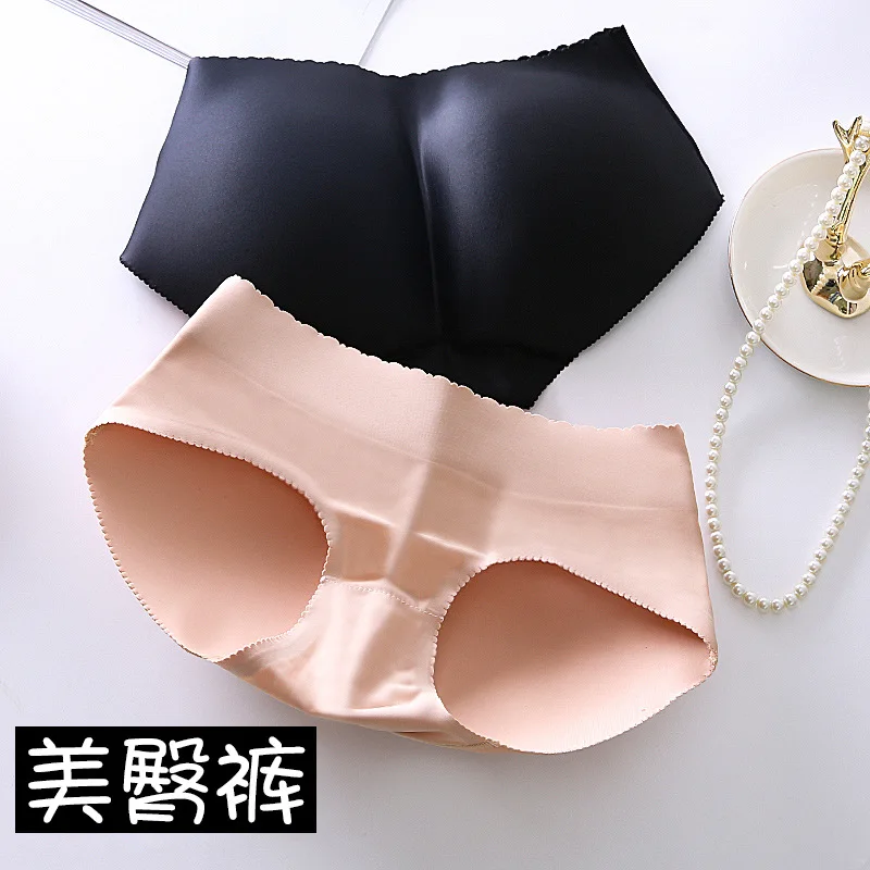 Women Low Rise Sexy Padded Hip Enhancer Panties Seamless Thong Butt Lifter Fake Ass Underwear Shapewear Push Up Booty Pad