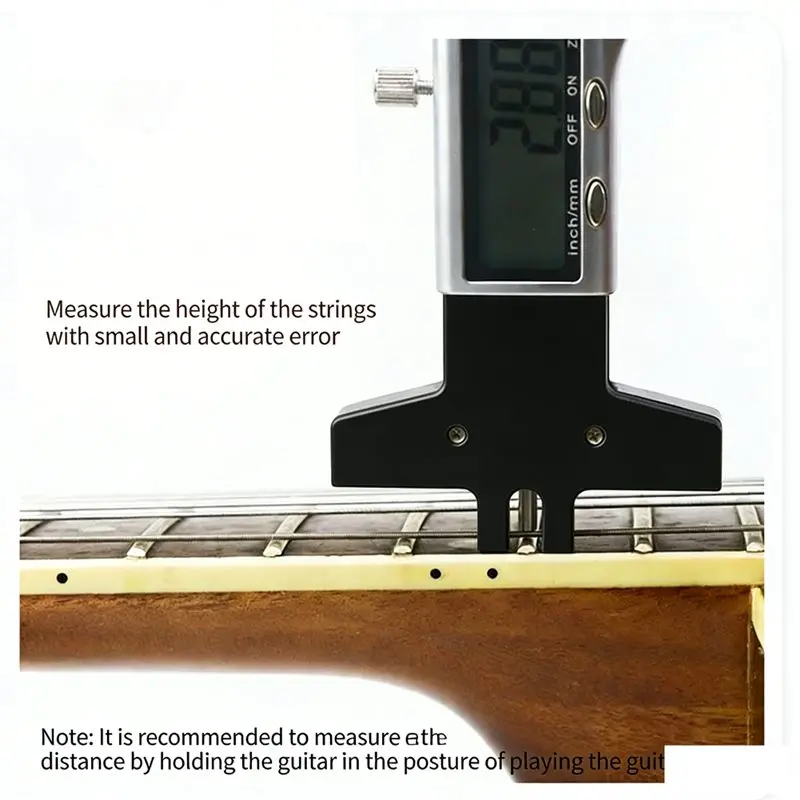 ABKV-Digital Display Guitar String Spacing Ruler String Height Measurement Instrument Classical Guitar Making Digital Display