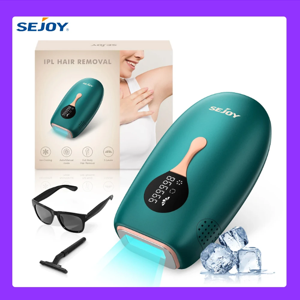 SEJOY Professional Laser Epilator Women Laser Hair Removal Female Pulsed Light Electric Depilatory Device For Facial Body Bikini