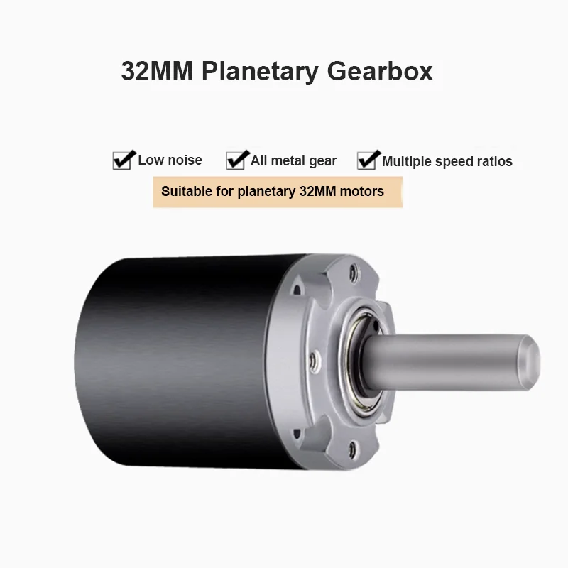 32MM planetary gearbox reducer can be matched with 31ZY geared motor forward and reverse high torque and low speed 3.7 to 721