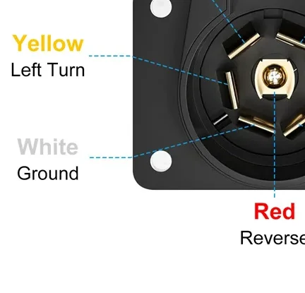 

7-контактный разъем для освещения прицепа на колесах, 7-контактный провод, адаптер для электрического прицепа, быстрый преобразователь с монтажным кронштейном