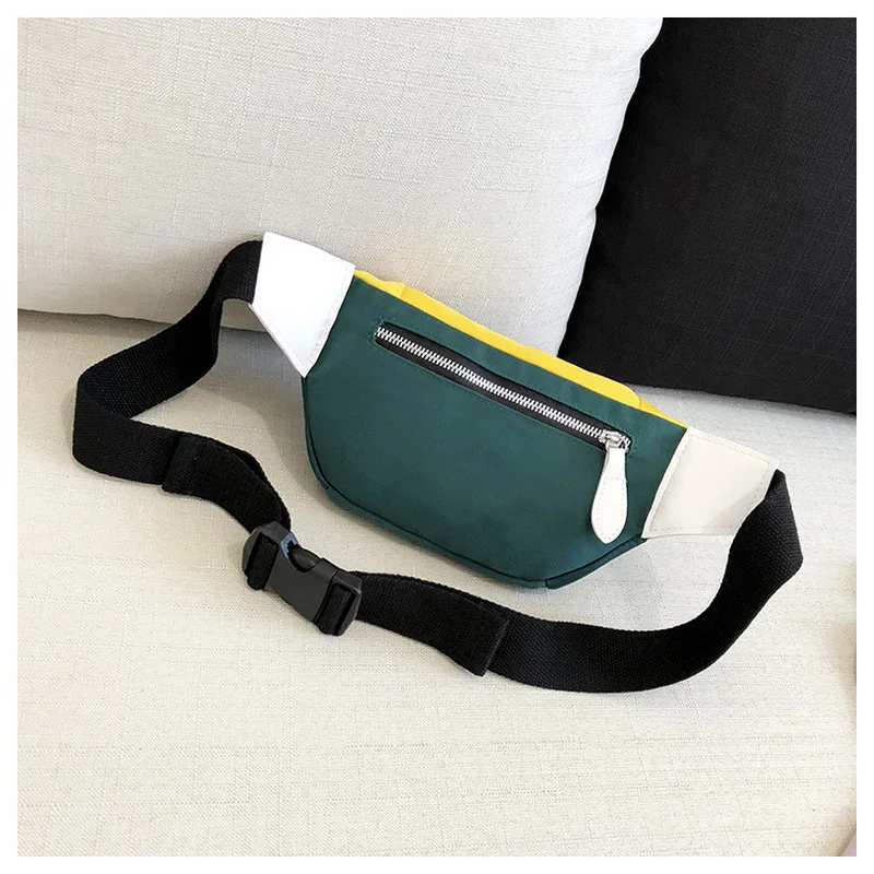 Canvas Fanny Pack Banana Waist Bag Belt New Brand Bag for Belt Women Waist Pack Contrast Color Chest Bag Phone Pouch Belly Bag