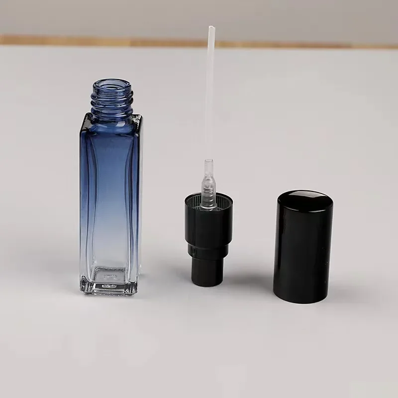 10-50 sztuk puste 5/10ml butelki z rozpylaczem perfum kwadratowe szkło atomizer zapachowy podróżny pojemnik na kosmetyki próbka opryskiwacz hurtownia