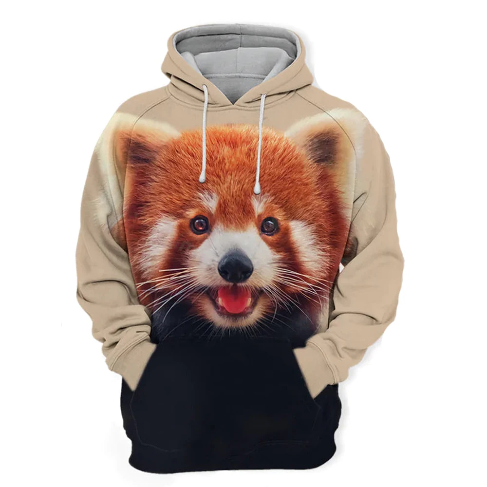 

HX Red Panda Hoodies Funny Cute Animals 3D Printed Hoodie Sweatshirts Casual Sportwear Men Women Clothing Dropshipping