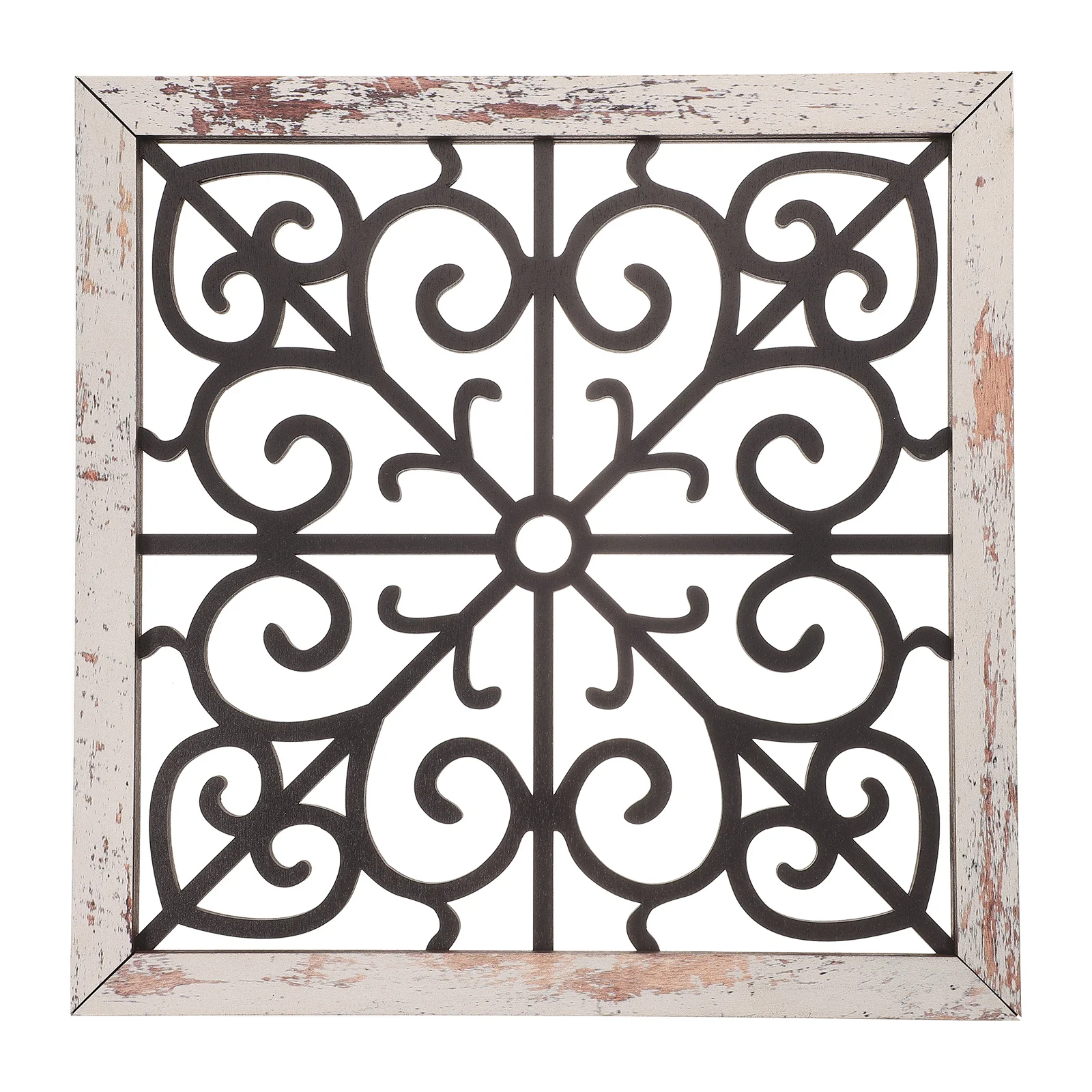 

Wooden Wall Decor 3D Self-Adhesive Square Frame Natural Texture Living Room Bedroom Apartment Wall Art Removable Decals Home