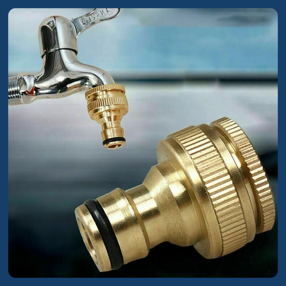 

2Pcs 3/4" To 1/2" Thread Connector Faucet Hose Tap Water Adapter Quick Connector Water Pipe Fittings Home Replacement Accessory