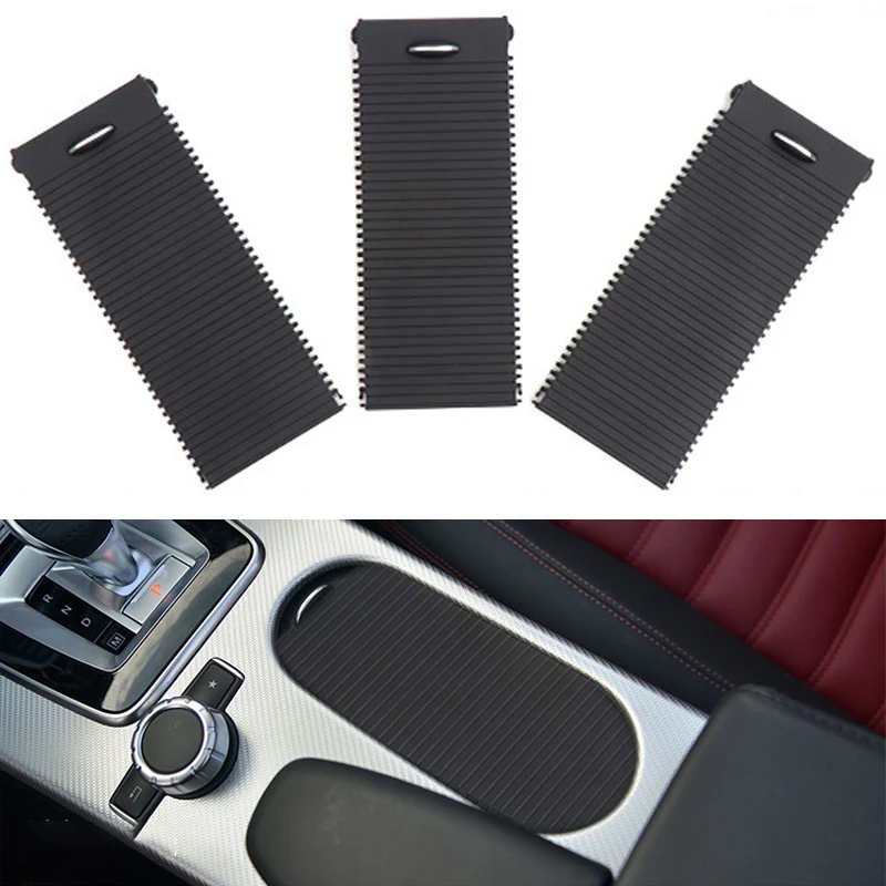 For Mercedes Benz SLK SLC W172 Car Central Control Armrest Curtain Center Console Cover Slide Roller Water Cup Drinks Holders