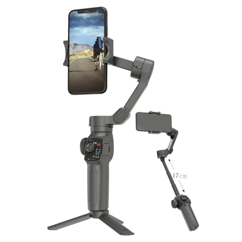 L9 3 Axis 360 Rotate Camera Tripod Phone Handheld Gimbal Stabilizer For Video Vlog Shooting Live Stream Telescopic Selfie Stick