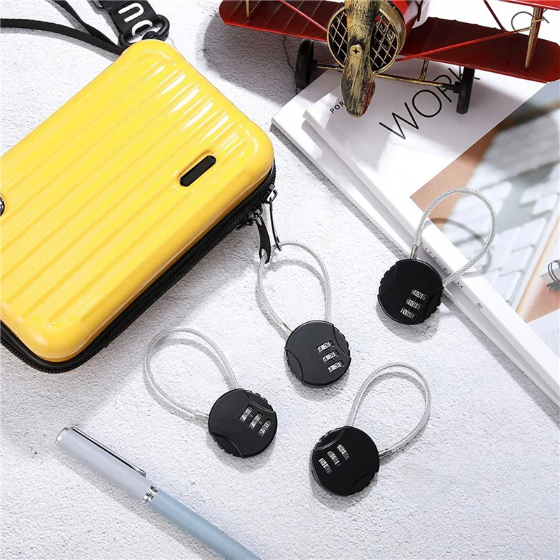 SCLS 8 Pieces Combination Lock 3 Digit Outdoor Waterproof Padlock For School Gym Locker, Sports Locker, Fence, Toolbox, Gate