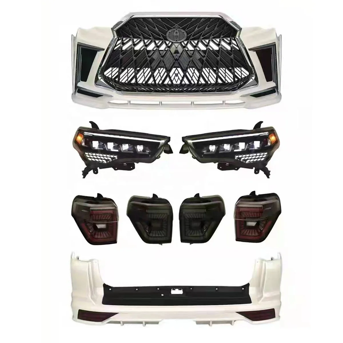 

Car bumpers for toyota 4runner 4 runner 2010-2021 upgrade Lexus front bumper rear bumper grille