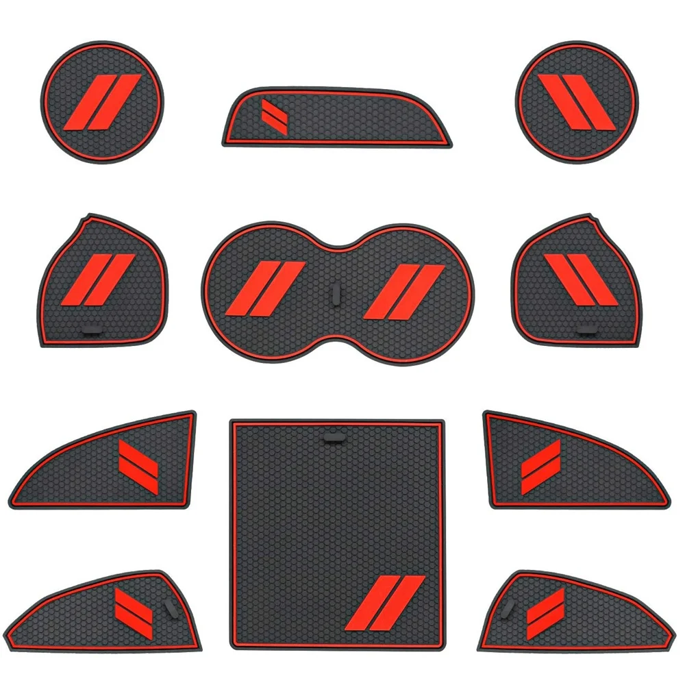 11Pcs/Set Customized Compatible for Dodge Challenger 2015-2020 2021 Cup Door Center Console Liner Interior