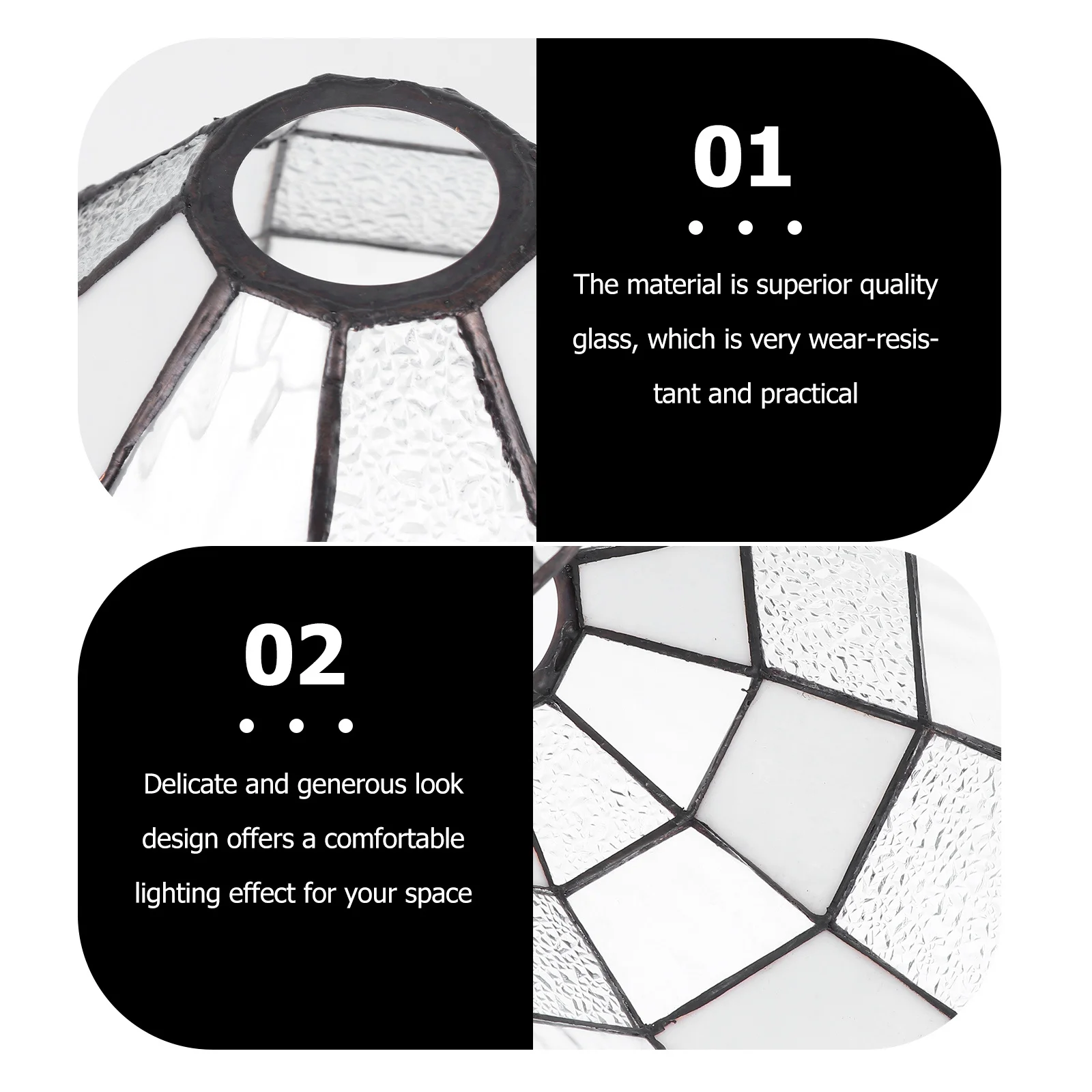 

1Pcs Glass Lamp Shade Delicate Simple Droplight Lampshade Home Decor Warm Natural Lighting Lamp Shade Creative Lampshade