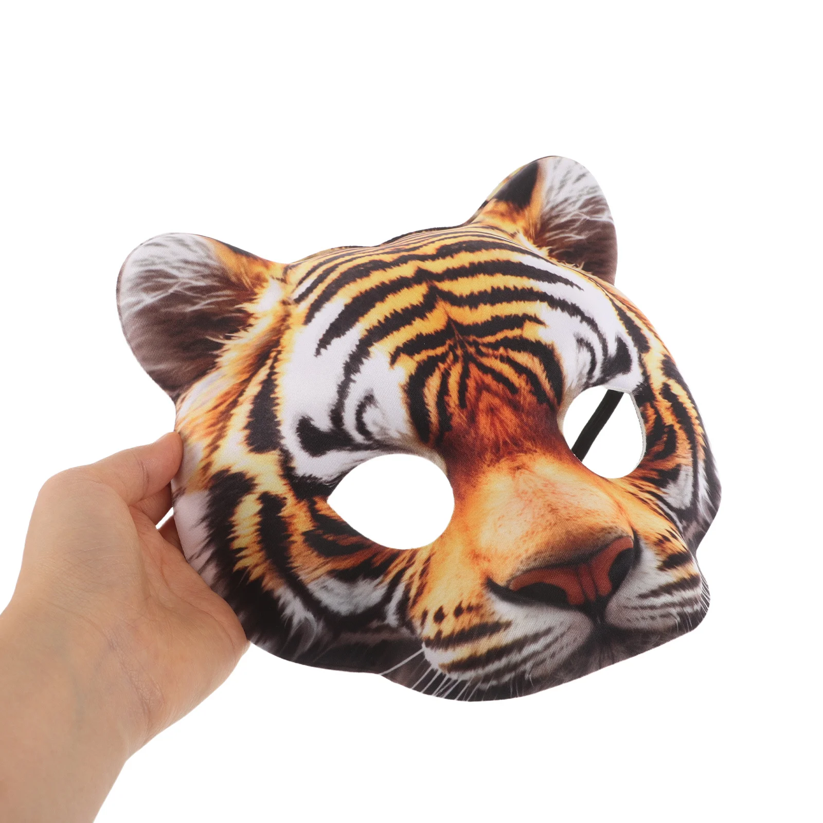 

Eva Half Face Realistic Tiger Mask for Adults Animal Cosplay Mask for Masquerade Carnival Costume Party Photo Prop