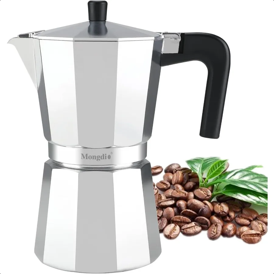 

Stovetop Espro Maker Moka Pot Stove Top Cuban Coffee Maker Italian Greca Mocha Pot 9 Espro Cups 15 oz Sier