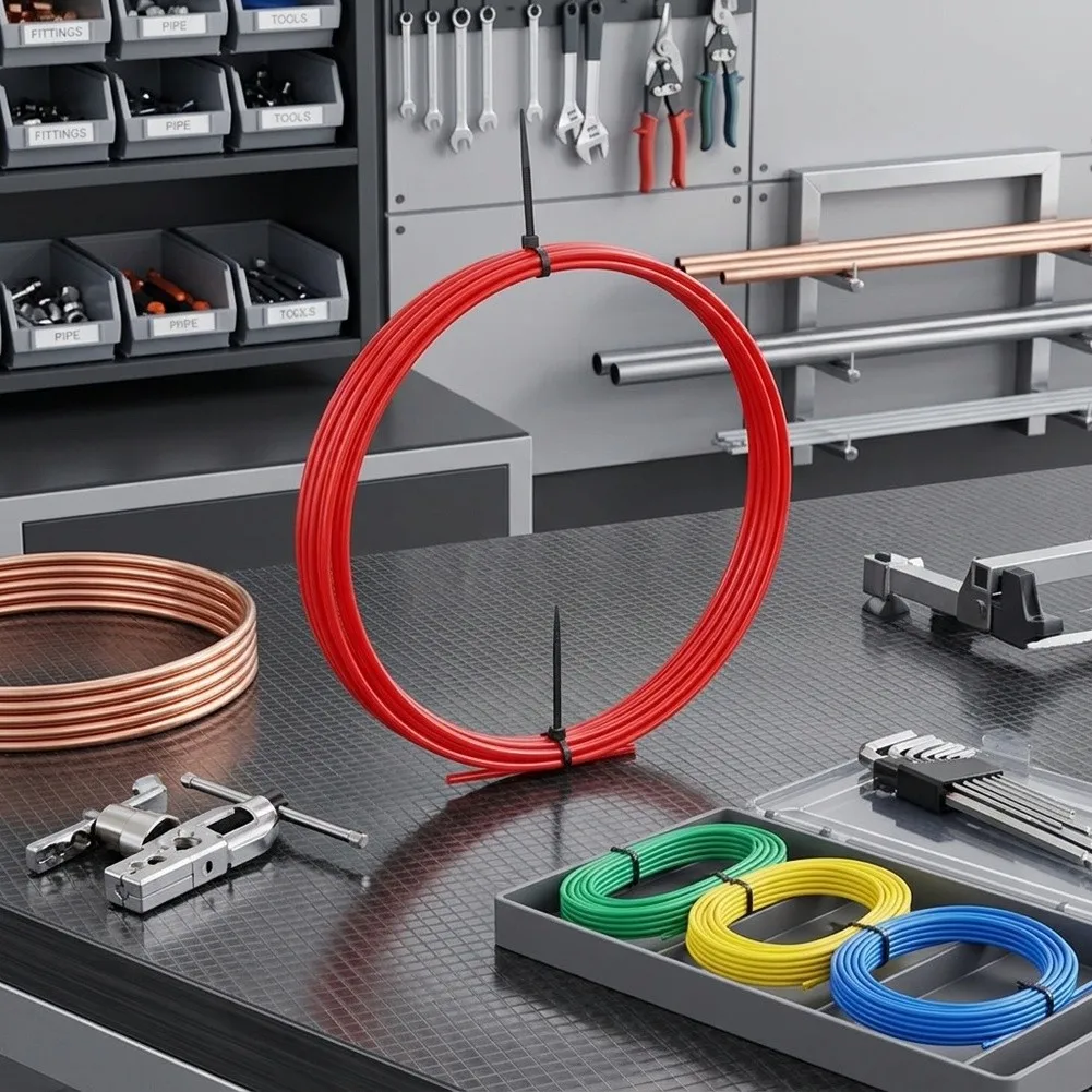 205 PE Plastic Copper Tube Bending Strips for HVAC Installations with Color Coding for 1/4 3/8 1/2 5/8 Inch Tubes