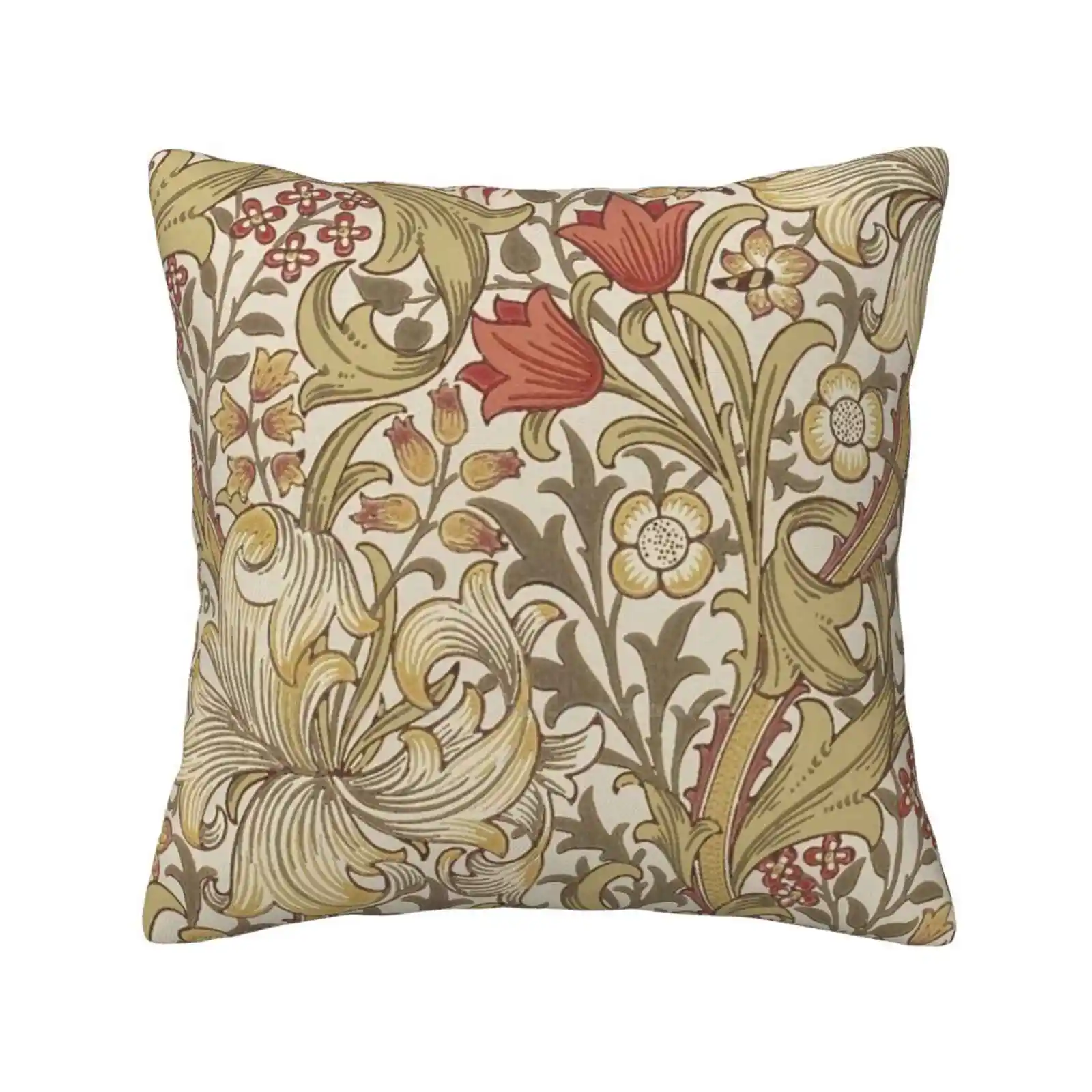 William Morris Golden Lily Biscuit Brick Vintage Pattern Fashion Sofa Throw Pillow Cover Pillowcase Flowers Art Nouveau