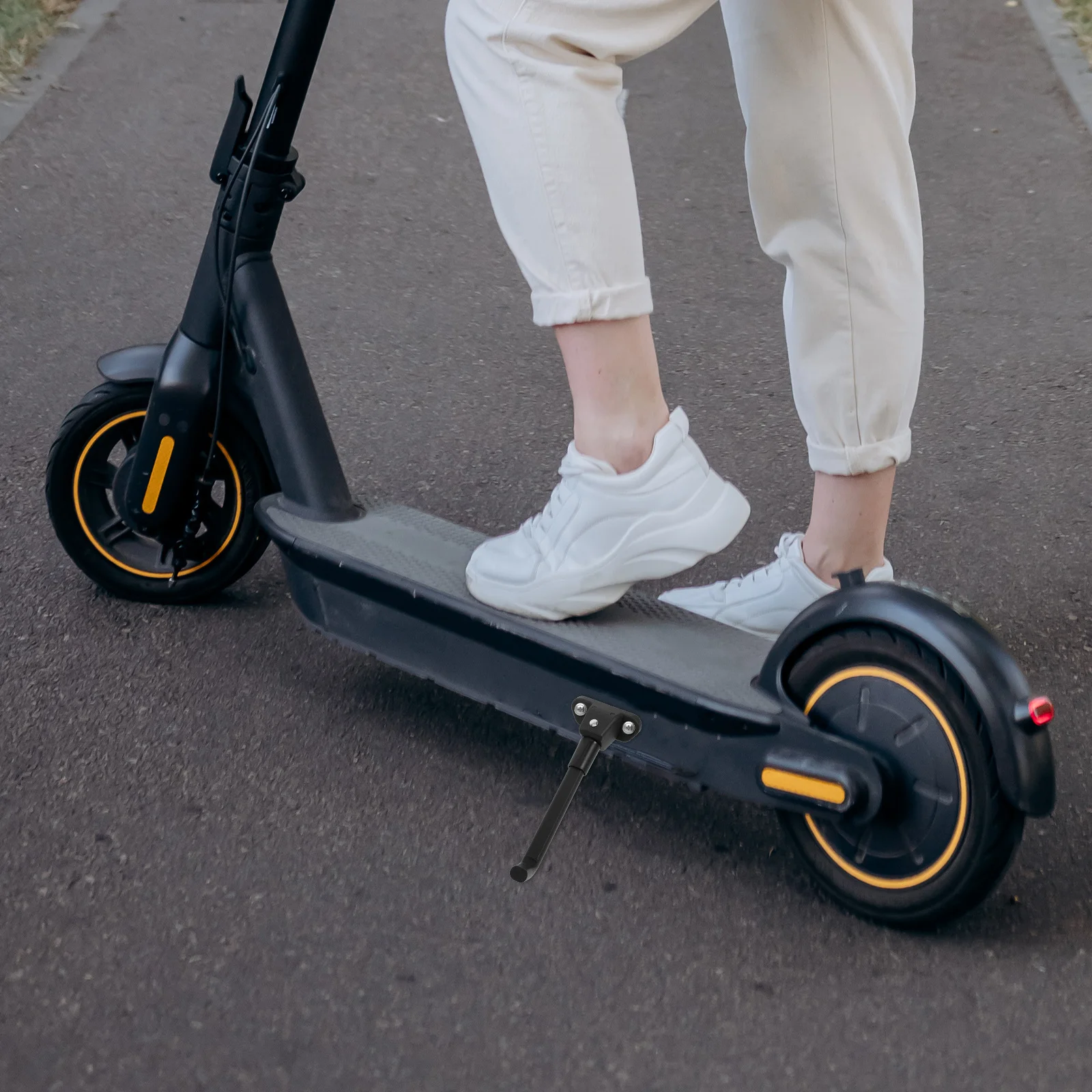 ขาตั้งสกู๊ตเตอร์แบบขยาย ดีไซน์อะลูมิเนียมอัลลอยด์ ขาตั้งข้างที่มั่นคง รองรับการจอด ใช้ได้กับอะไหล่สกู๊ตเตอร์รุ่น G30