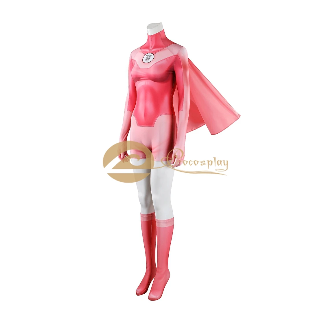 

Atom Eve Cosplay Costume Pink Jumpsuit Women Role Play Clothes Halloween Carnival