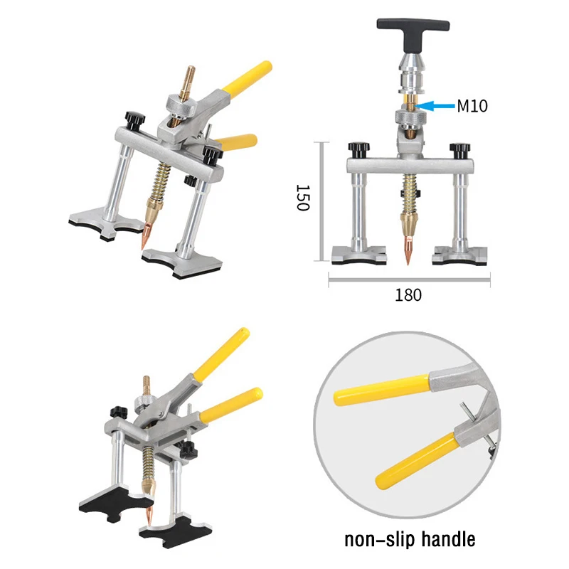 0-50mm Sheet Metal Puller Data Recovery Car Dent Repair Tool 360° Rotary Handle No Putty Finishing Spot Welding Puller