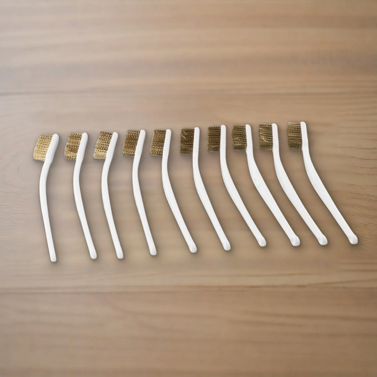 Brass Wire Brush 10Pcs Effective for Industrial Metal Cleaning Rust Removal Handy Tool for Oil Construction and Installation