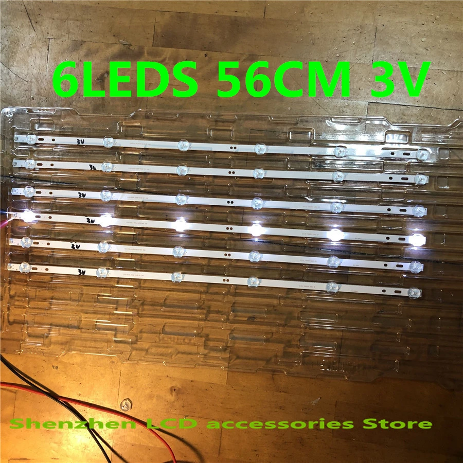 Ledストリップライト,ピース/ロット,6led,560mm,svj320ag2 130307,32d2000,svj320ak3,svj320al14,3v,100% 新品