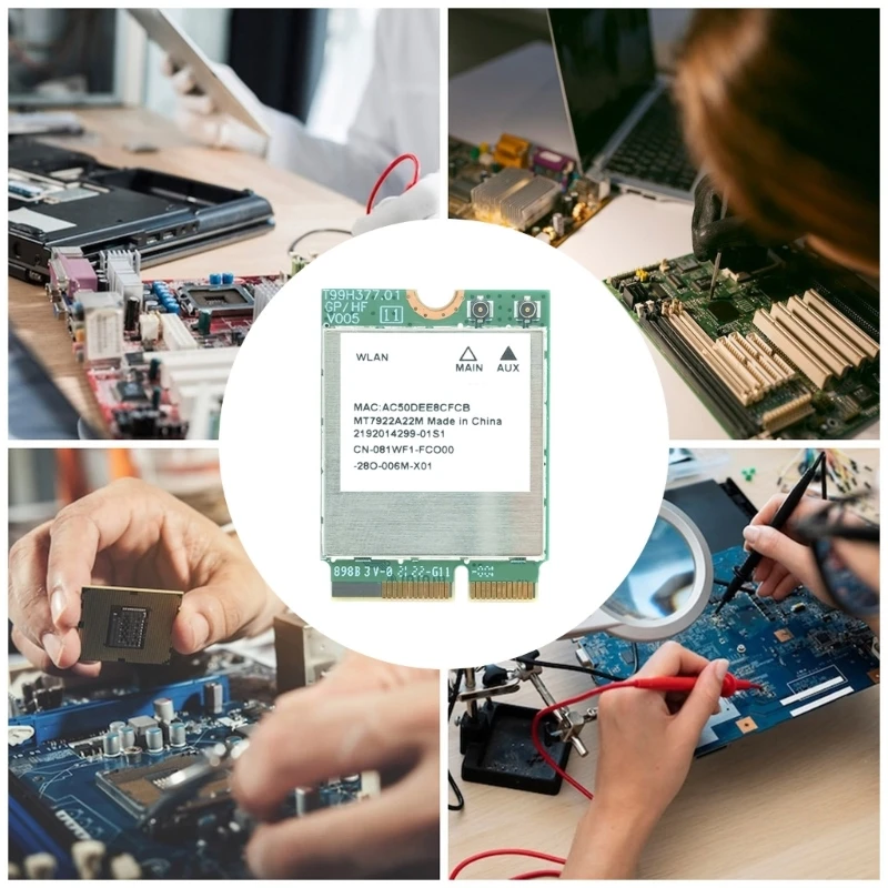 Tarjeta inalámbrica MT7922 WiFi 6E Interfaz M.2 Triple banda 6GHz/5GHz/2.4GHz
