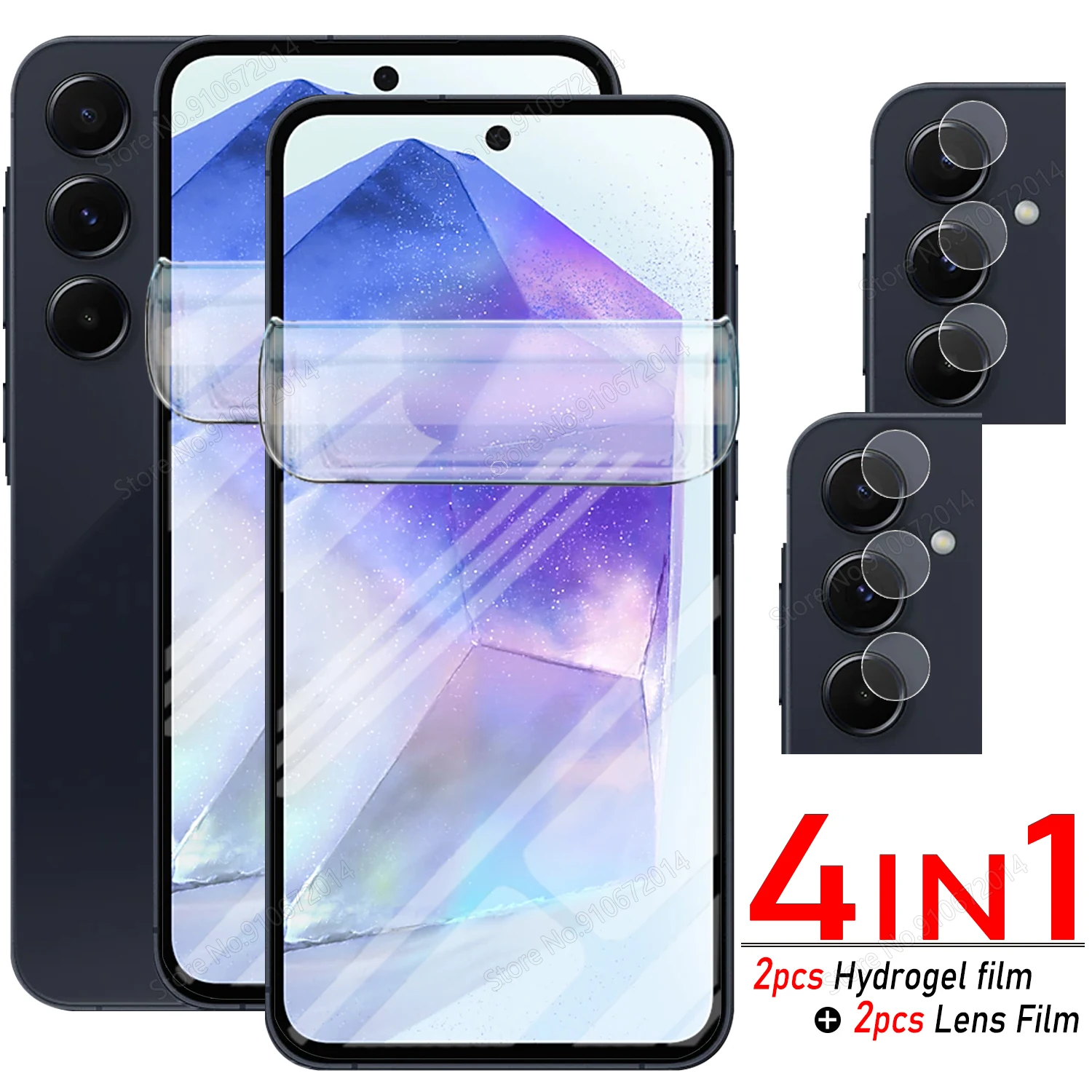 4 in 1 per Samsung Galaxy A55 A54 A35 A25 A15 5G pellicola idrogel per Samsung A14 A53 A52 A51 A34 A24 A13 A33 protezione dello schermo