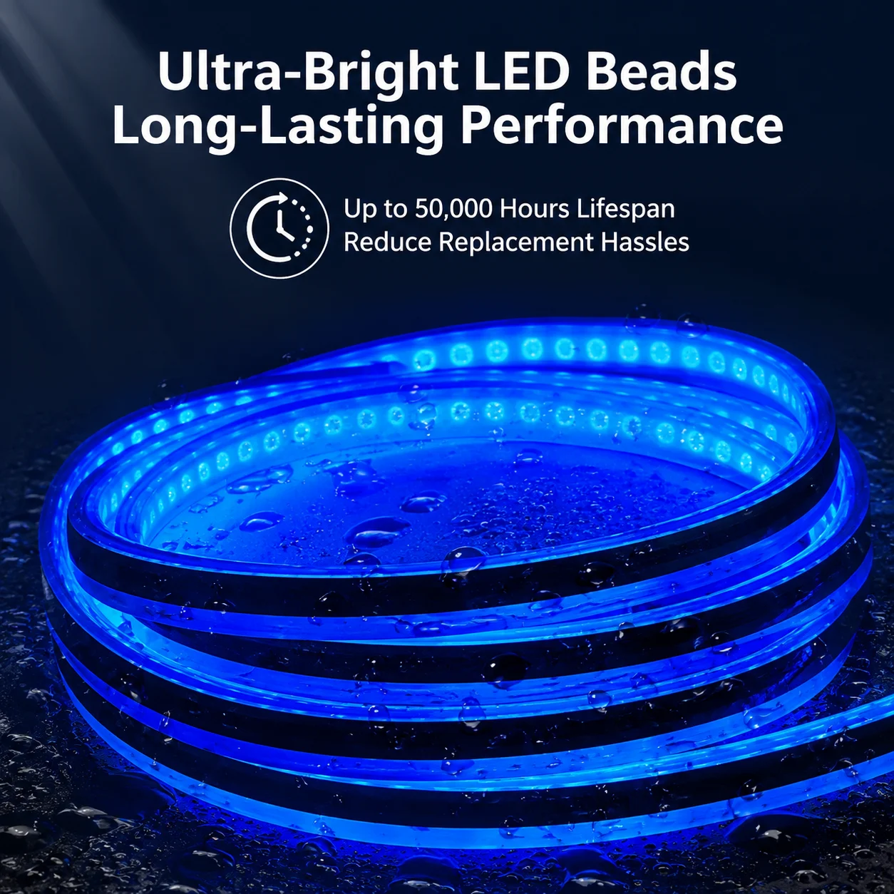 1pc Flexible Car Bonnet LED Light Strip Dynamic Scan Startup Animation Engine Hood Day Running Light Waterproof Auto Decoration