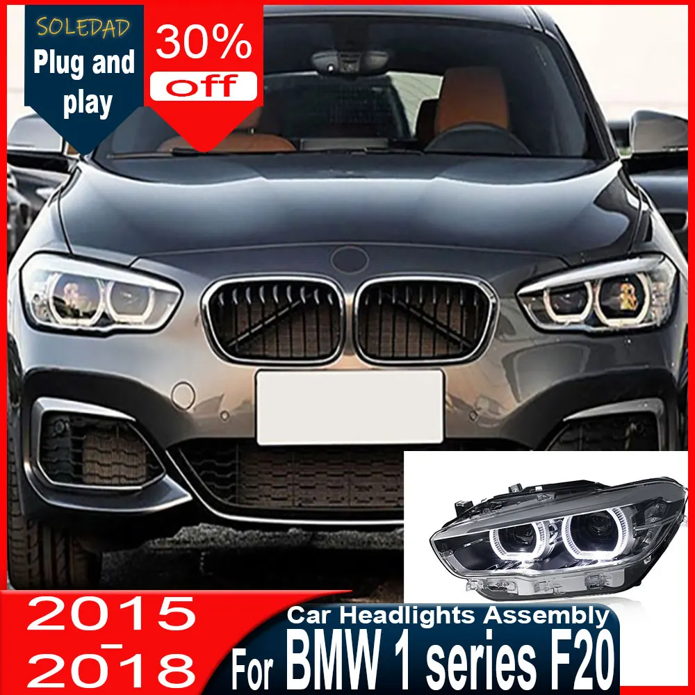 

Автомобильные светодиодные фары для BMW F20 (2015-2018) с линзой проектора, ДХО и сигналом поворота, в сборе