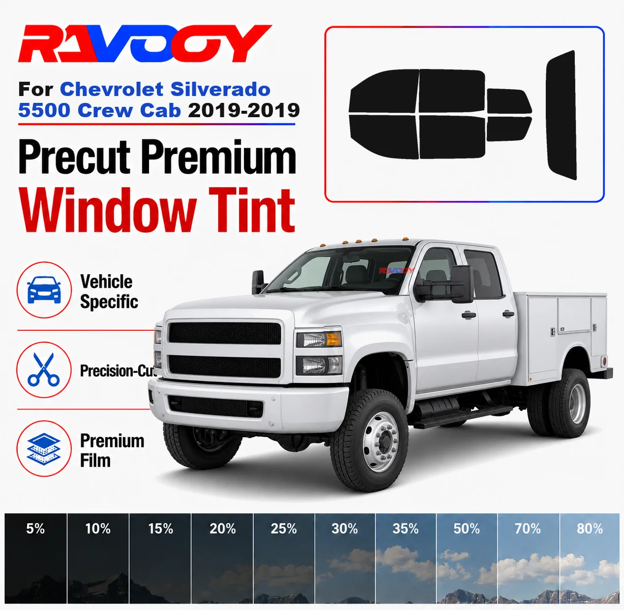 premium-precut-window-tint-kit-front-rear-windows-for-chevrolet-silverado-5500-crew-cab-2019-2019-complete-set-nano-ceramic-film