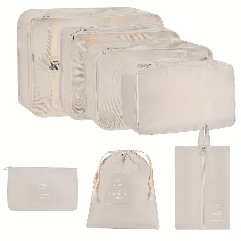 10 قطعة مجموعة السفر المنظم فرز أكياس التخزين حقيبة مكعبات التعبئة حالات المحمولة خزانة الأمتعة الملابس حقيبة أحذية أضعاف #1