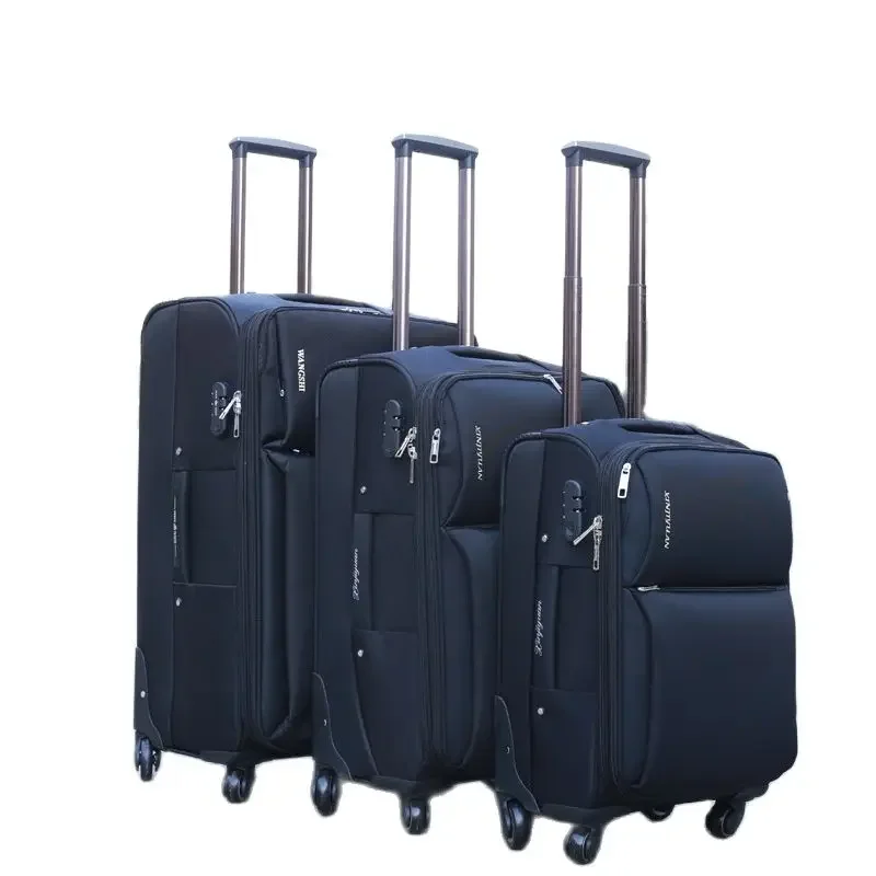 New Suitcase Waterproof Oxford Cloth Cabin 20\'\' Password Travel Suitcases with Wheels Large Capacity Antidrop Boarding Luggage