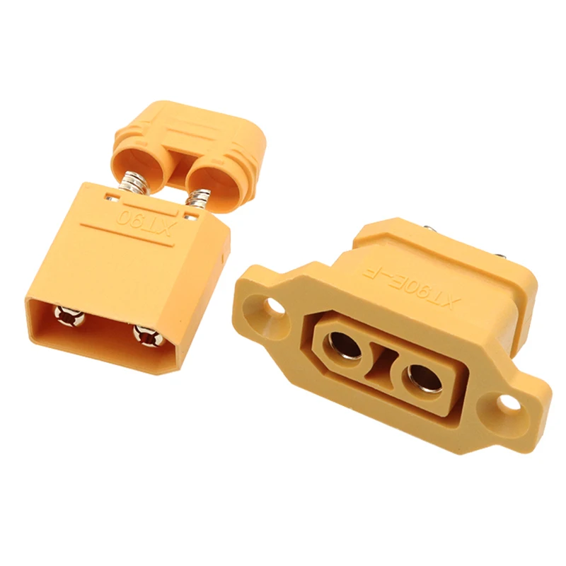 XT90E-F com assento fixo porta de carregamento de bateria de lítio plug xt90 modelo de veículo elétrico aeronave esc conectores macho e fêmea