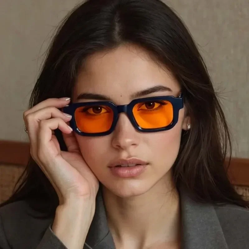 Sexy Square Sunglasses Women Men Black Sun Glasses Cool Designer Eyewear Luxury Colorful Mirror Lens Brand view 3