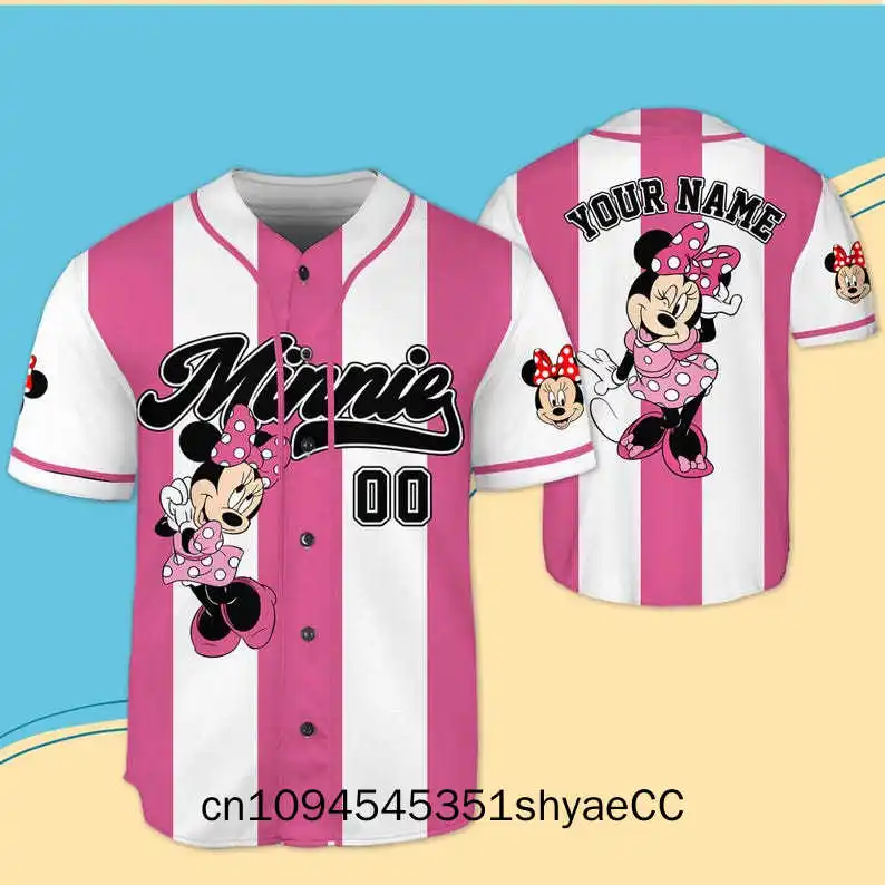 Mickey and Friends Baseball Jersey, Magic Kingdom Shirt, Funny Cartoon Duck Shirt, Gift for Birthday Girl Boy, Personalized Base