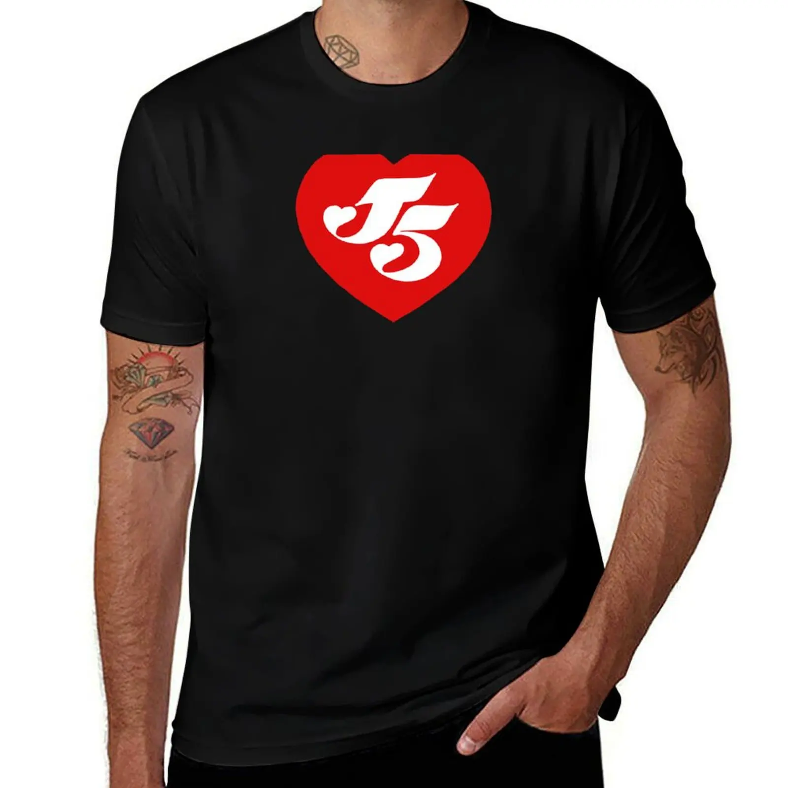 I LOVE J5 T-Shirt Classic Print Short Sleeve Shirt T-Shirt