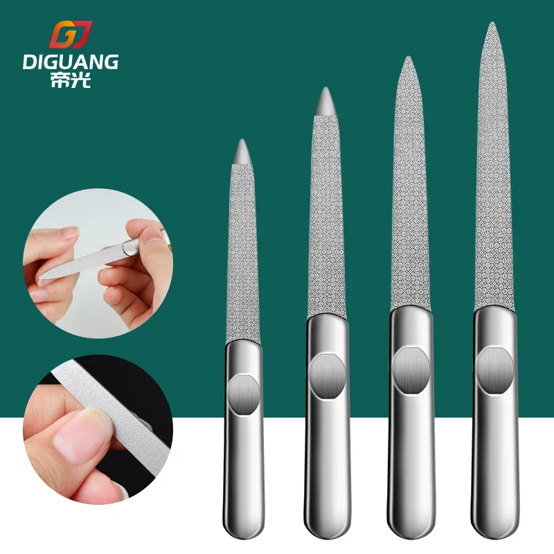 1 Stuk Roestvrijstalen Vijlen Nagelvijl Buffer Metaal Slijpen Schuren Manicure Pedicure Scrub Nail Art Tools Manicure Pedicure Tools